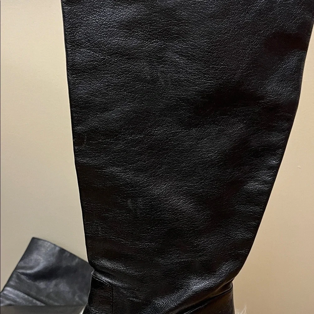 Michael Kors Black Over-The-Knee Leather Boots